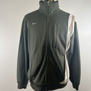 NIKE Seventy2 Athletic Jacket | Vintage Green Beige Full Zip Color Block | Large